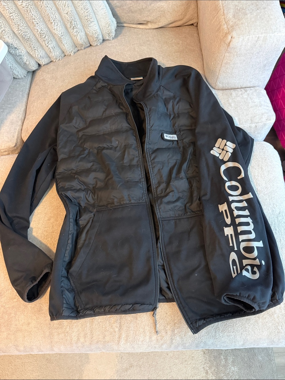 Columbia Black Puffer Hybrid Full-Zip Jacket